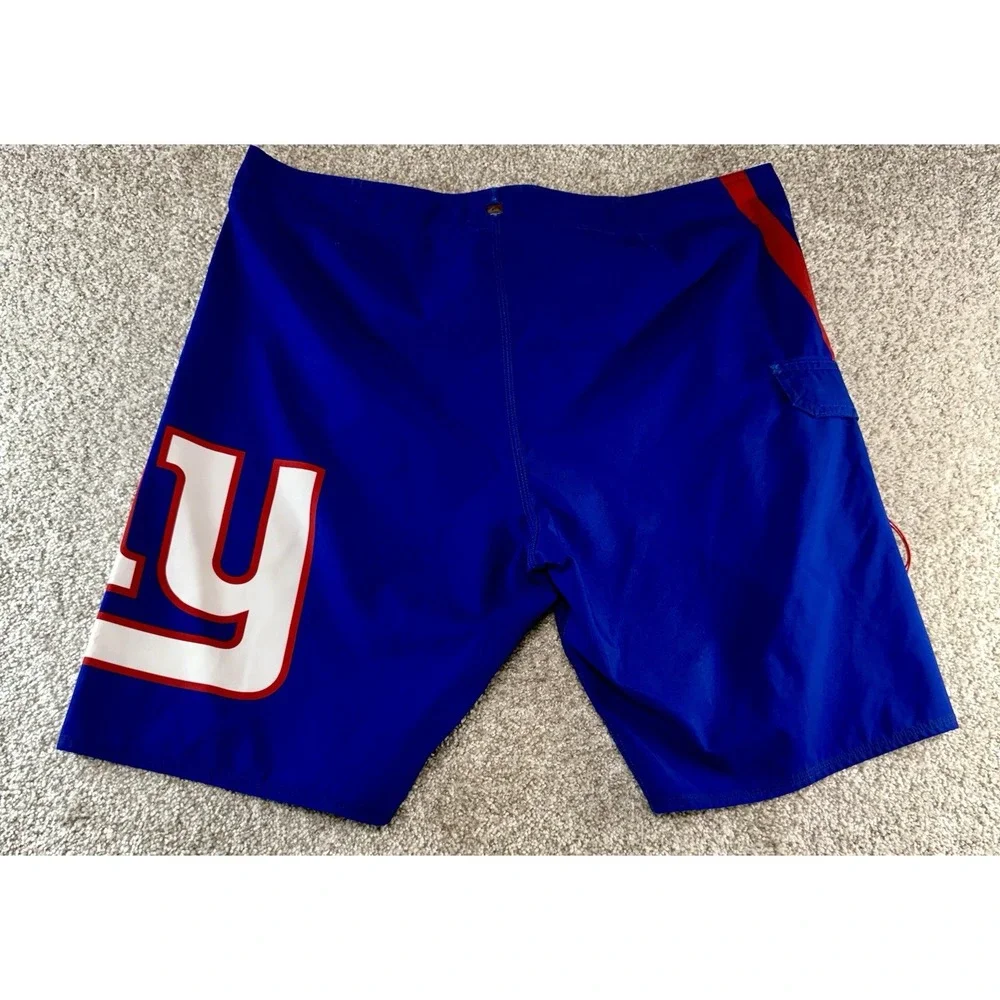 Quicksilver New York Giants Mens Size 40 Blue Cargo Swim Trunks